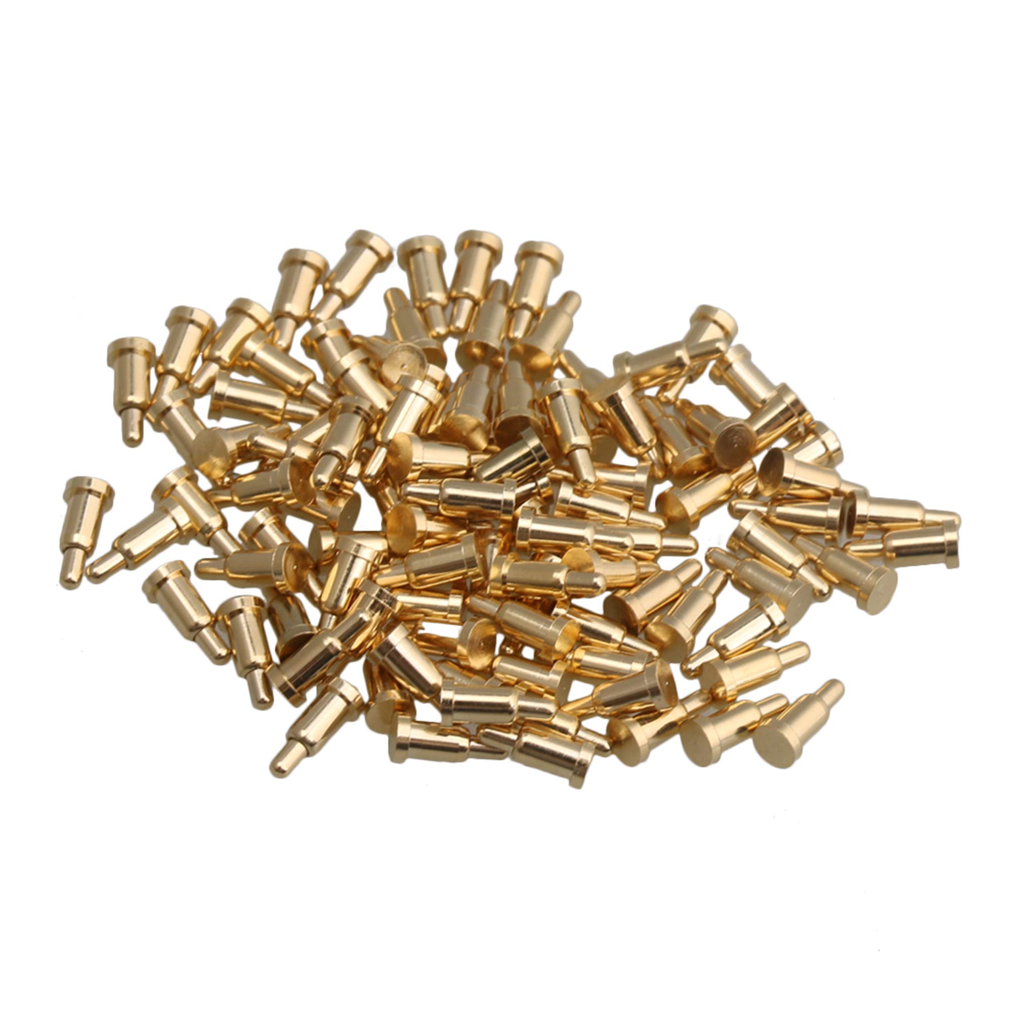 BQLZR 2mm Dia 4.5mm Height Golden Copper Spring Current Pogo Pins Probes Connectors