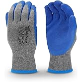 G & F Products - 3100L-DZ-Parent 12 Pairs Large Rubber Latex Double Coated Work Gloves for Construction, gardening gloves, heavy duty Cotton Blend Blue