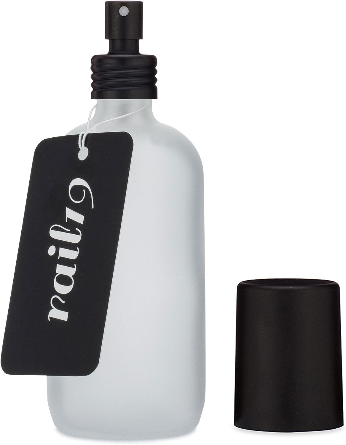 Download Amazon Com Apothecary Frosted Glass Mist Bottle With Black Metal Aluminum Mist Nozzle W Cap Health Personal Care