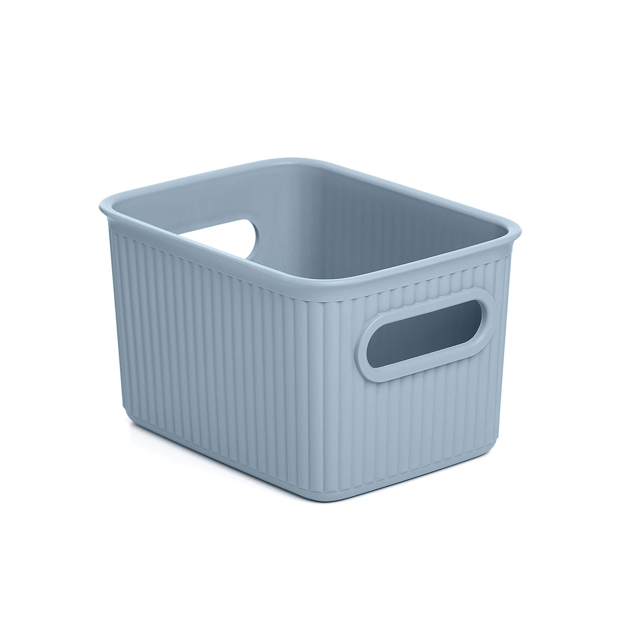 TATAY Plastic Storage Basket 1.5 L Baobab | Organizer Box | Integrated Handles | Compact and Versatile Design | BPA-Free Plastic | 12.5x16.4x10 cm, Blue — image 1