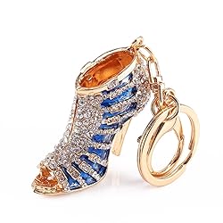 Yosoo Rhinestone High Heel Shoe Decoration Keychain