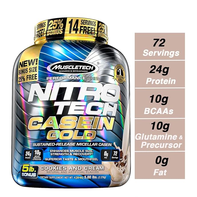 Muscletech 肌肉科技 金装正氮酪蛋白粉 奶油饼干味 5磅（2.27kg） 镇店之宝￥292