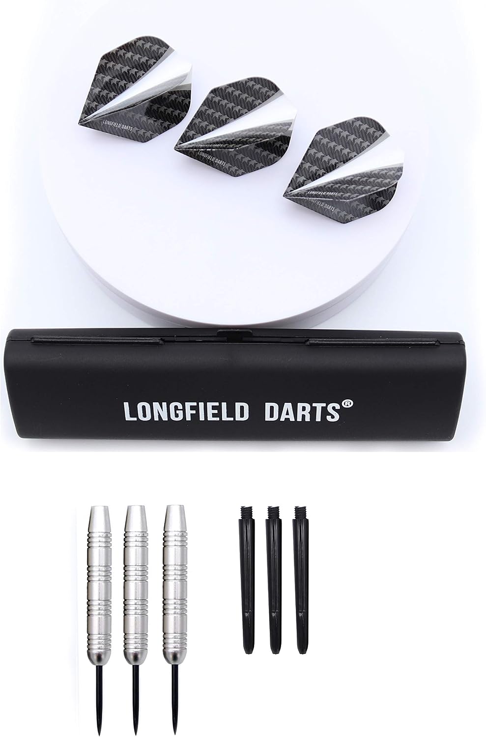 Engelhart Steeltip darts set (3 stuks), 23 gram and 222 GR, Levels; Leisure, Semi-Professional, Professional (Look tungsten 23 gram) - Image 5