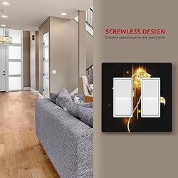 2 Gang Double Decora/GFCI Device Wall Plate Black