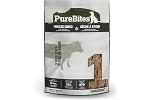 PureBites Beef Freeze Dried Dog Treats, 1 Ingredient, Made in USA, 11oz
