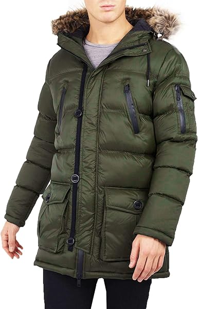 brave soul puffer parka jacket with hood