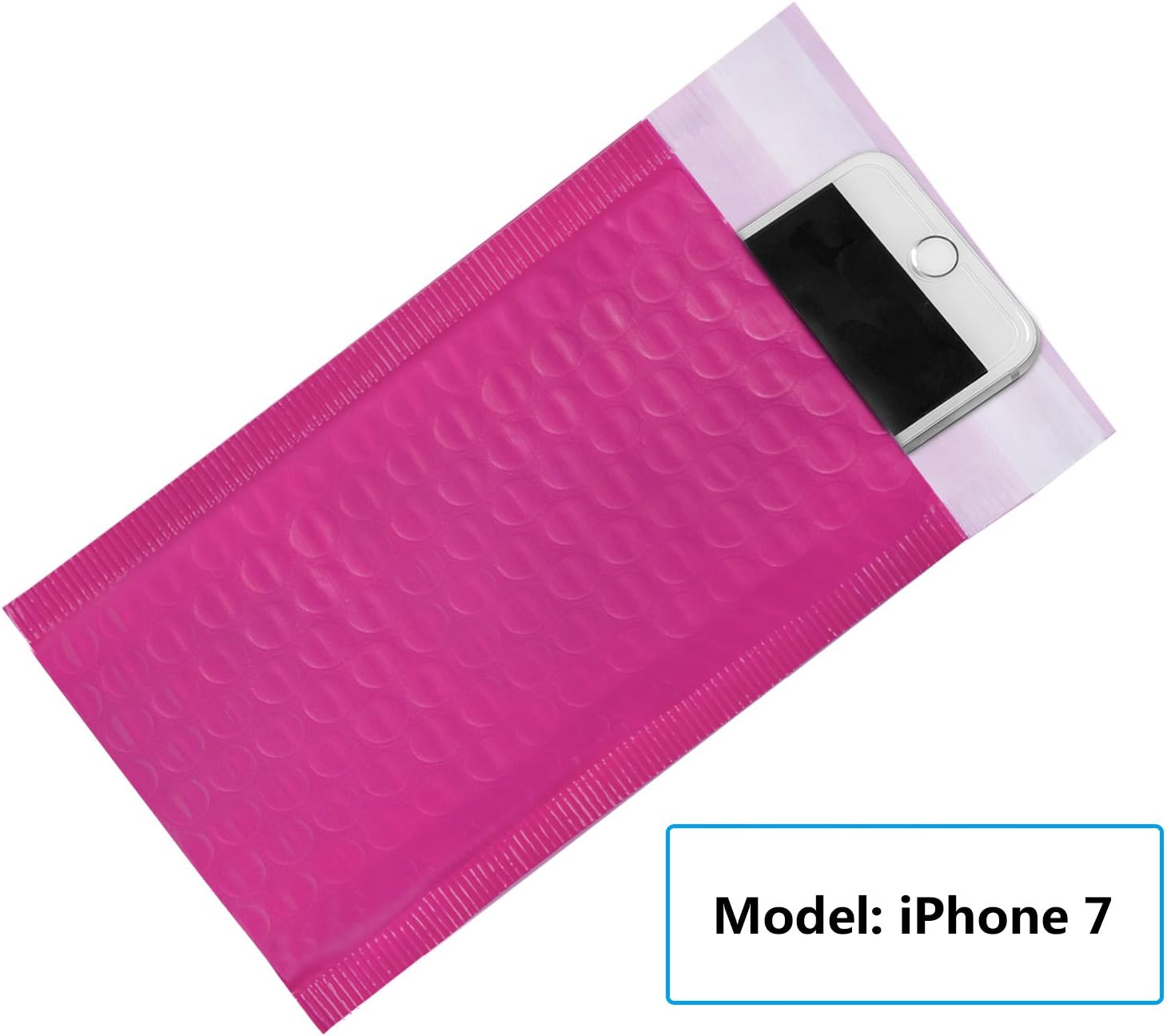 HBlife #000 4x8 Inches Poly Bubble Mailers Self Seal Hot Pink Padded Envelopes, Pack of 50 : Office Products