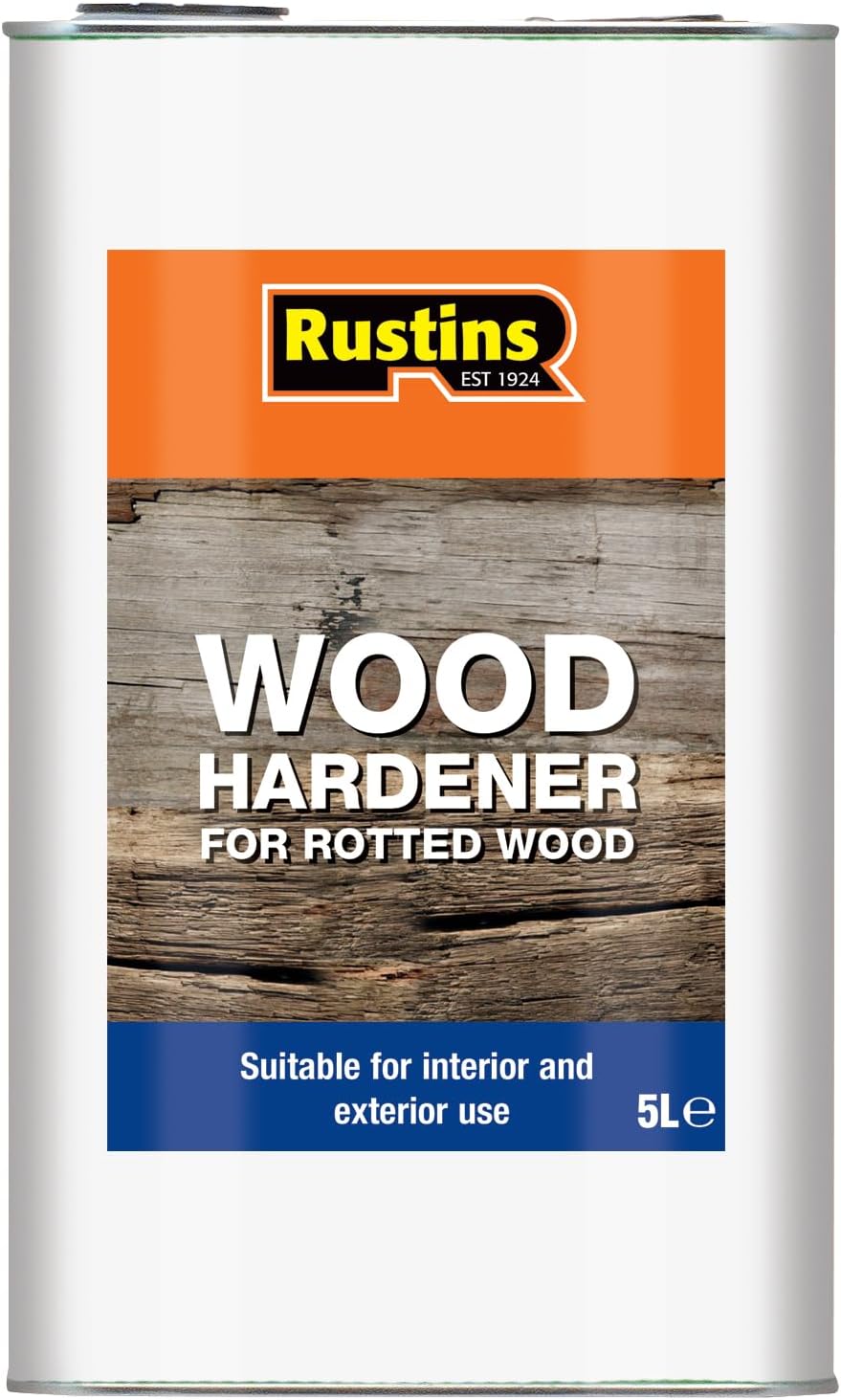 Rustins Wood Hardener 5 Litre – Repairs Rotted Timber, Fast-Acting Stabilizer