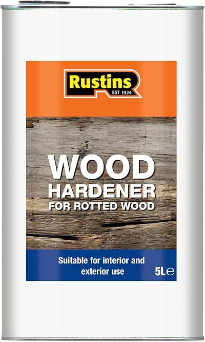 Rustins Wood Hardener 5 Litre – Repairs Rotted Timber, Fast-Acting Stabilizer