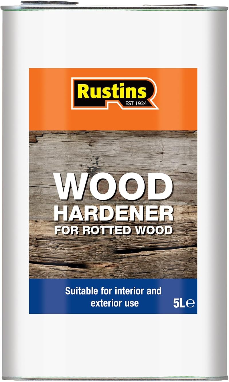 Rustins Wood Hardener 5 Litre – Repairs Rotted Timber, Fast-Acting Stabilizer