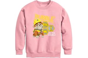 HYBRID APPAREL - Paw Patrol - Rubble & Crew - Rubble On The Double - Toddler & Youth Crewneck Fleece Sweatshirt