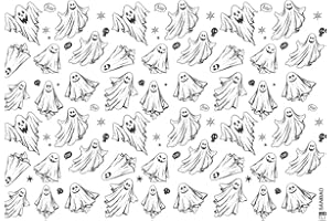 Underglaze Transfers, Ceramic Decals - Ghost | Sanbao Studio (19 x 13 inch) (Black)
