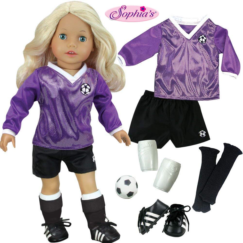 Sophia's Purple Doll Clothes for 18 Inch Doll Soccer Uniform Outfit