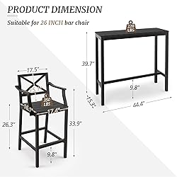Cozyman Outdoor Bar Height Table and Chairs Set, 3
