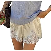 Women Y2k Lace Trim Silk Shorts Low Rise Satin Half Slip Mini Shorts Cute Coquette Micro Pettipants Pj Bottoms