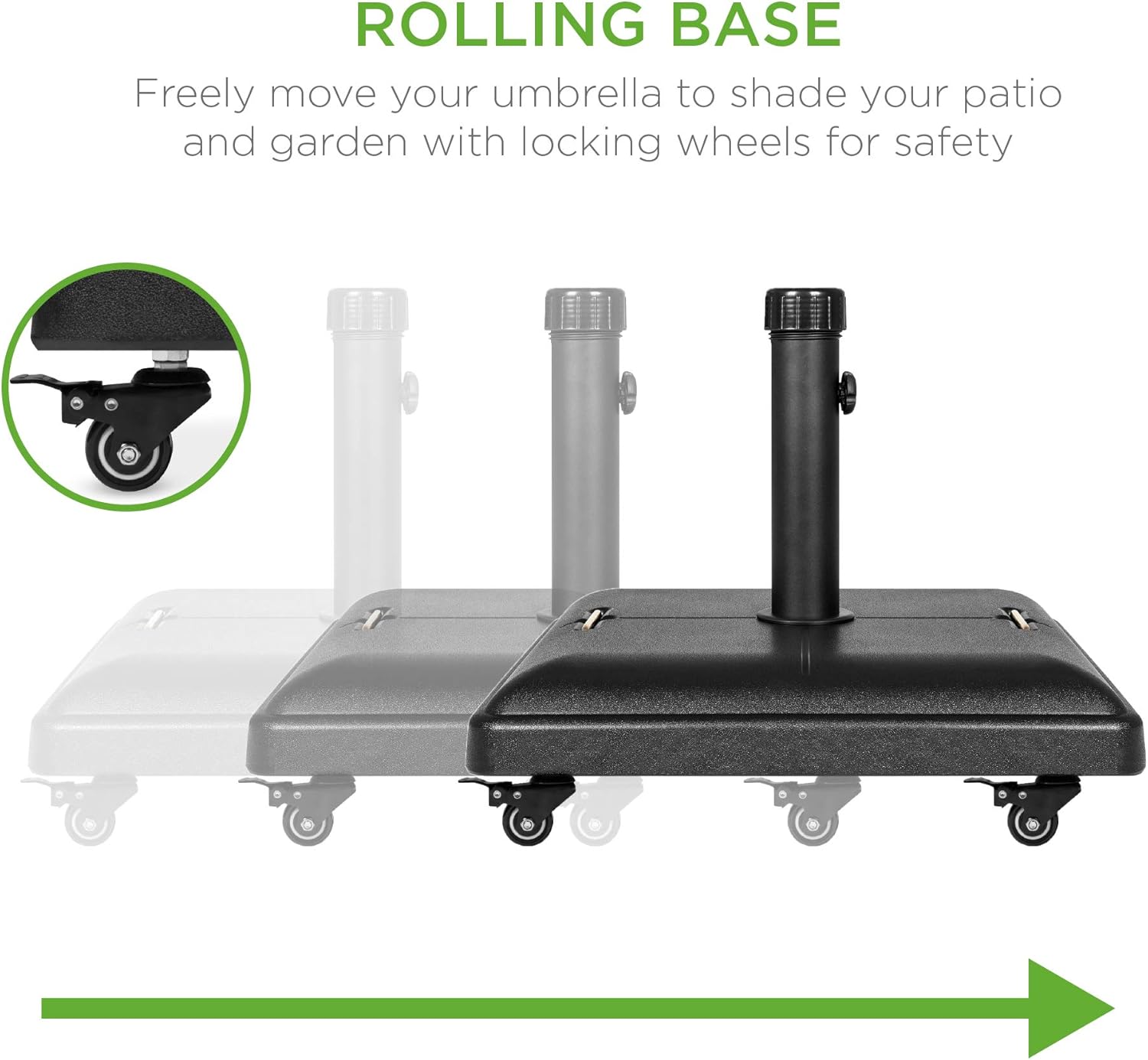 rolling patio umbrella base