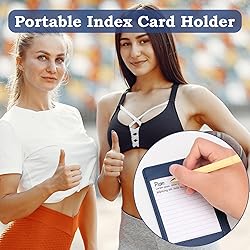 Leather Index Card Holder Blue 3 x 5 PU Index Card
