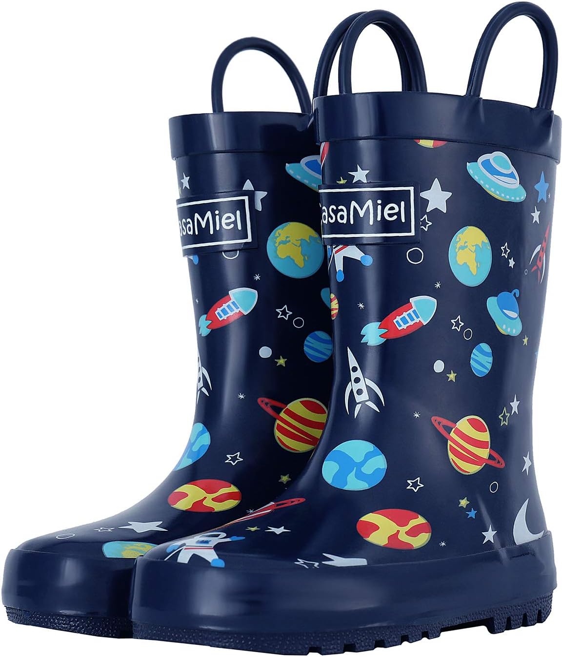 CasaMielToddler Rain Boots for Kids Unisex Kids Rain Boots for Boys and Girls, Handmade Natural Rubber Rain Boots for Children Botas Para Niños
