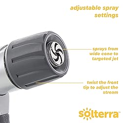 Solterra Adjustable Garden Hose Nozzle with Front
