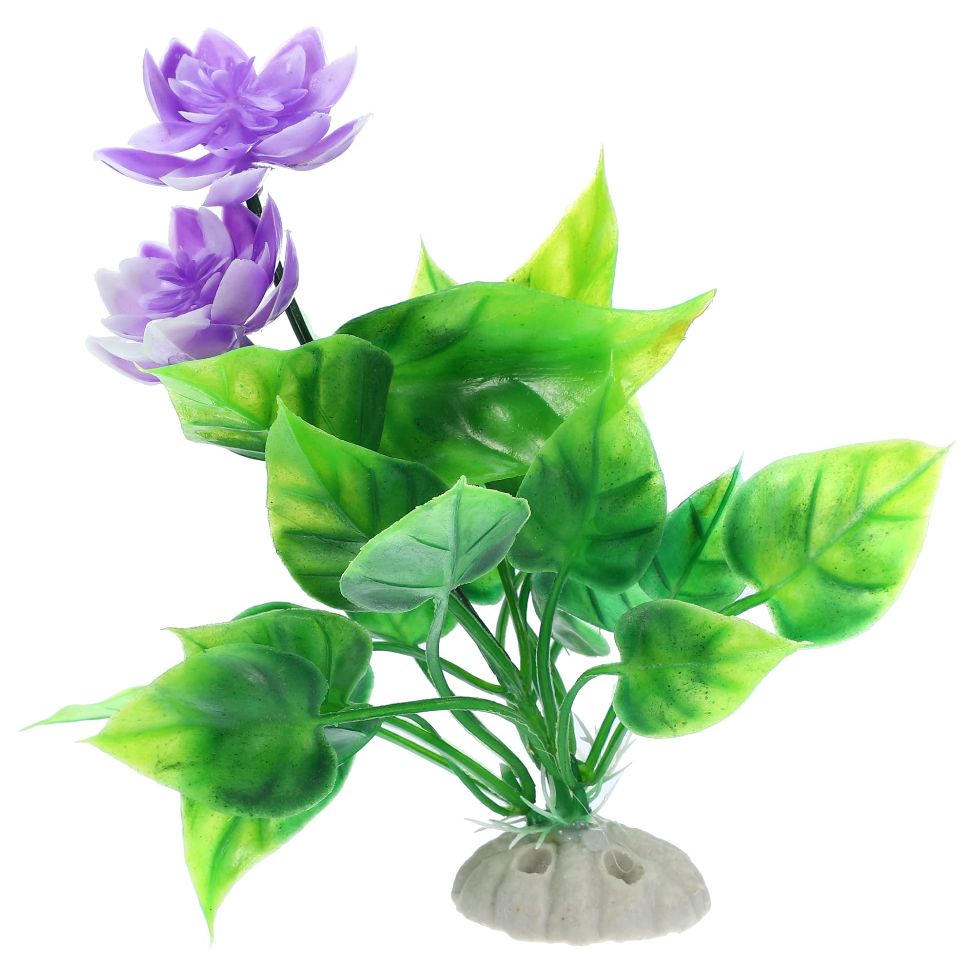 VOCOSTE 1pcs Fish Tank Aquarium Decorations Plants, Purple 5.91"