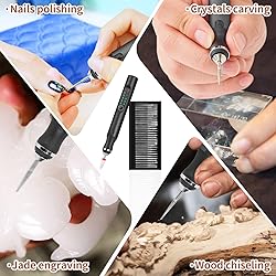 Engraving Pen with 37 Bits, USB Rechargeable