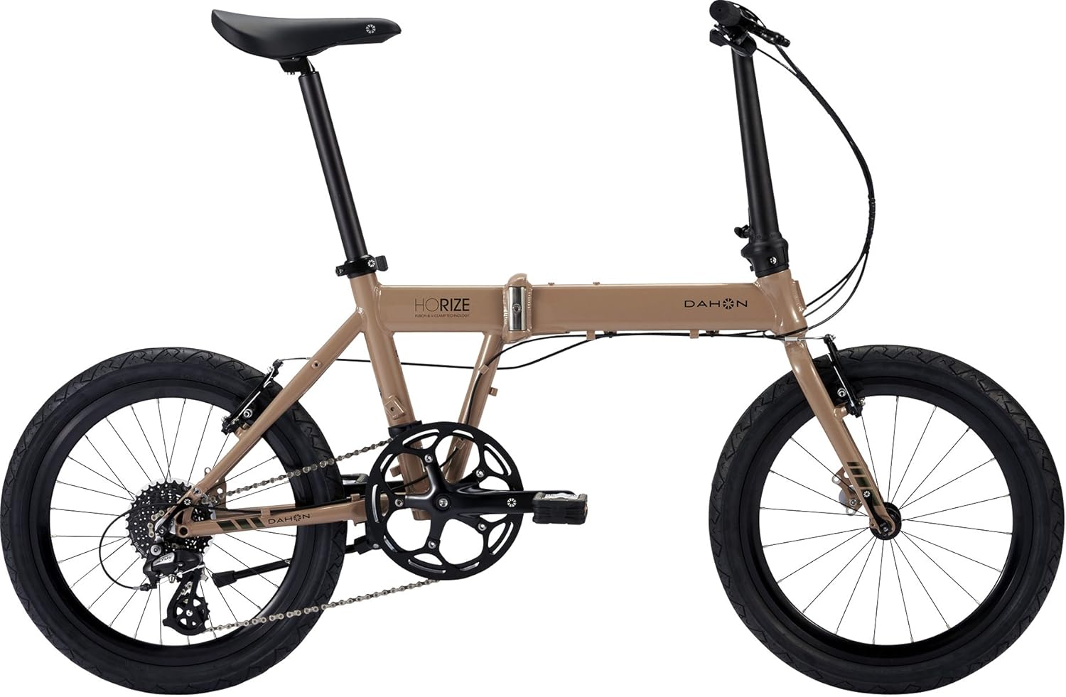 キャメル 折りたたみ自転車 Dahon ダホン Horize インチ B074mvrj1v 8段変速 キャメル アルミフレーム 折りたたみ自転車 大人女性の
