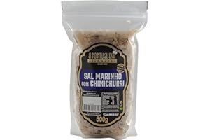 BRAZILIAN CORNER BR Corner | A Portuguesa Brazilian Seasoning Sea Salt with Chimichurri for BBQ 17.63oz | Tempero Sal Grosso Marinho com Chimichurri para Churrasco 500g