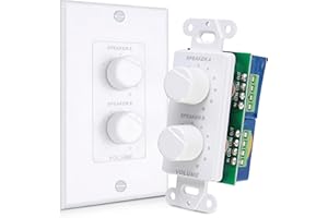 Pyle-Home In-Wall Two Right and Left Speaker Dual Knob Independent Volume Control PVCD15 5in. x 3in. x 3in.