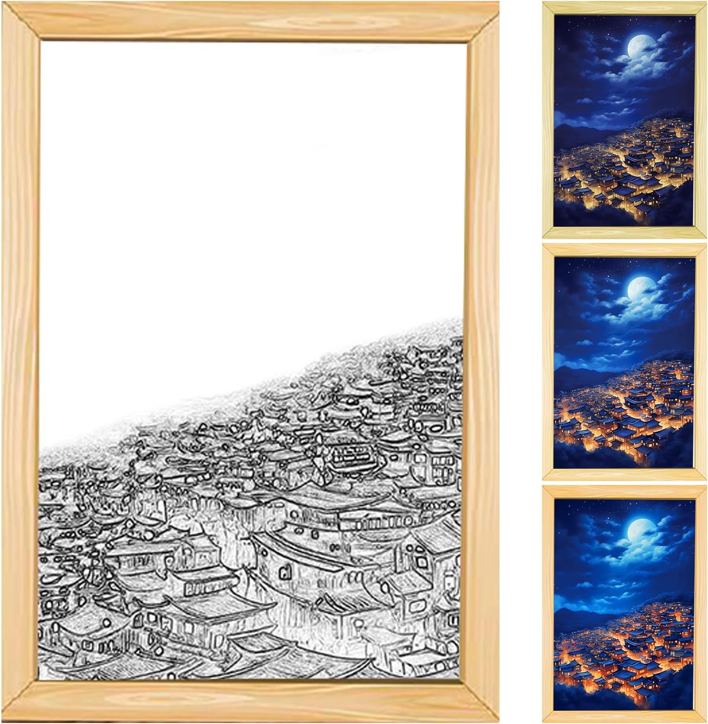 Paintings - Drawelry Light up Painting 3 Modes Adjustable Lighting Painting Decoration USB Powered LED Night Light 9