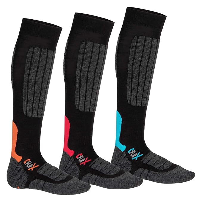 CFLEX Herren Damen - 3er Pack High Performance Ski- und Snowboard Socken - Größen 35-46 von celodoro