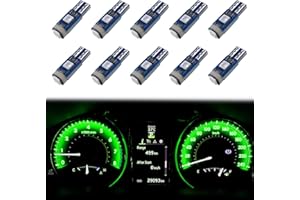 ecocstm 12 PCS T5 LED Bulbs, 74 73 37 2721 Instrument Cluster Light Bulb, 12 Volt Bright Canbus Error Free LED Dashboard Ligh