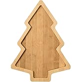 Christmas Wooden Appetizer Tray Christmas Tree Shaped Wooden Serving Platter Sushi Serving Tray Wood Charcuterie Board Tray Snack Dessert Candy Dish Plate for Christmas Home Kitchen,15x11x0.59 Inch