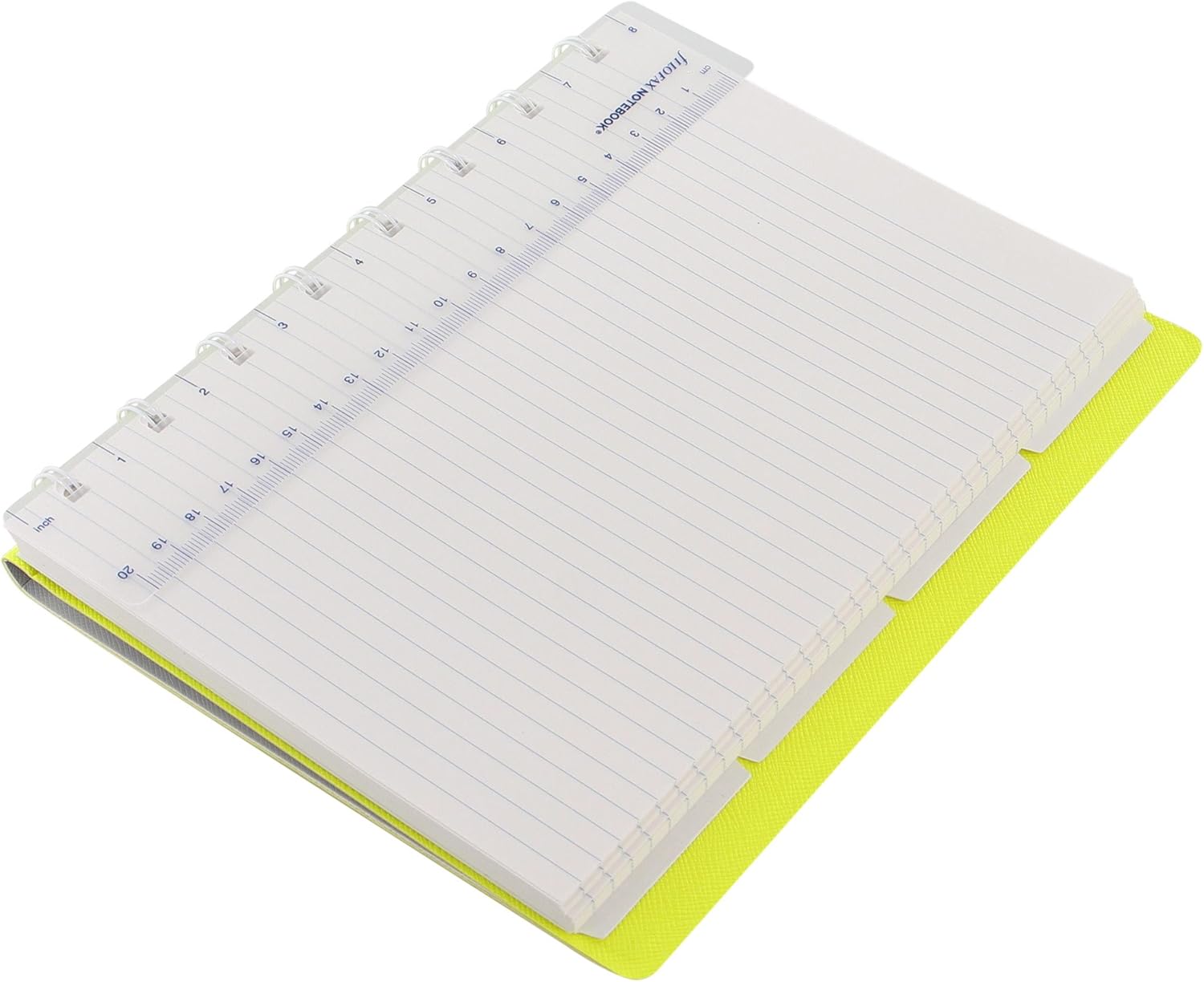 Notebook Saffiano Fluoro A5 Grey/Yellow, Grey / Giallo, Pocket - Image 5