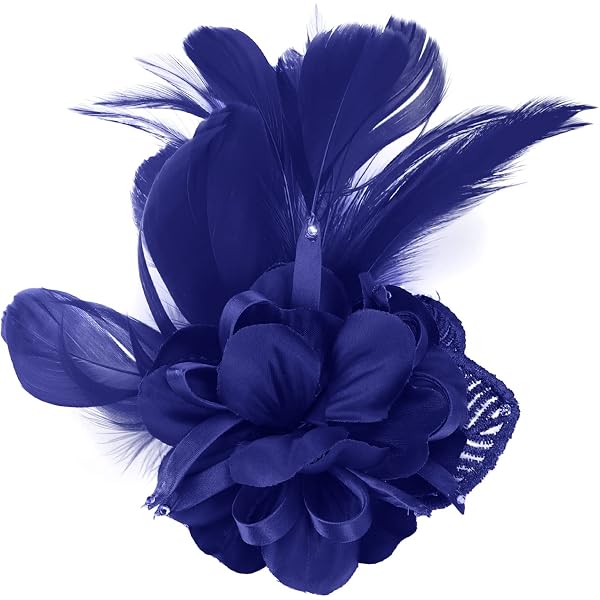 6938 Fascinators For Women Feather Tea Party Hats Pin Brooch Corsage Flower Women main image 3