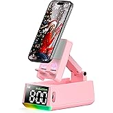 Bluetooth Speaker Birthday Gift for Women:Induction Cell Phone Stand HD Sound Valentines Gifts For Her Adult Teen,Anti-Slip Phone Holder Kitchen Gadget Women Mom Wife Girlfriend Galentines(Pink)