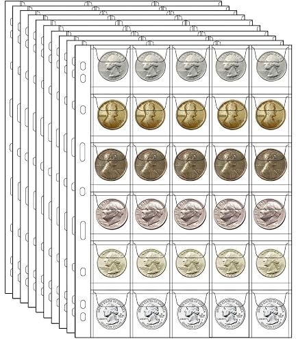 Álbumes de monedas para coleccionistas, 340 bolsillos, colección de monedas, soporte para libros, estuche de almacenamiento, fundas de coleccion