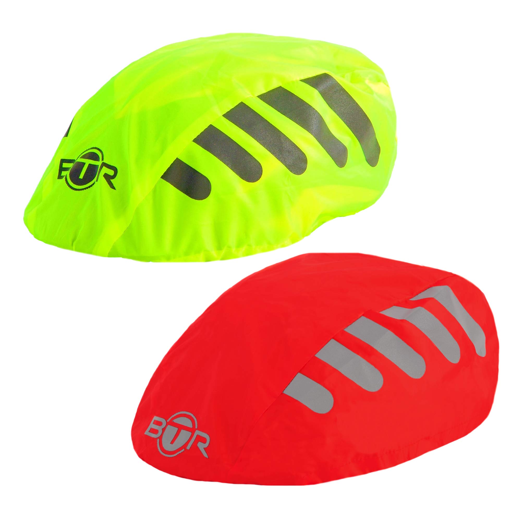 BTR Helmet Covers, Waterproof Bike Helmet Cover. Yellow & Red (Pack of 2)