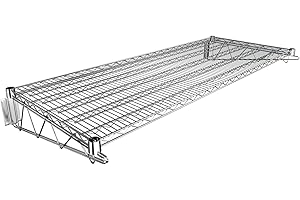 Krollen Industrial 24" x 60" Chrome Wire Wall Mount Shelf