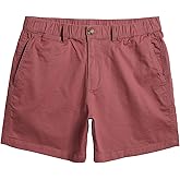 maamgic Men's Classic-fit 5.5" Cotton Casual Shorts Elastic Waistband with Multi-Pocket Daily Wear Walking Summer Outfit