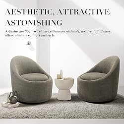 COLAMY Swivel Accent Chair Set of 2, 360° Swivel
