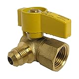 LASCO 10-1615 Angle Gas Ball Valve with 3/8-Inch