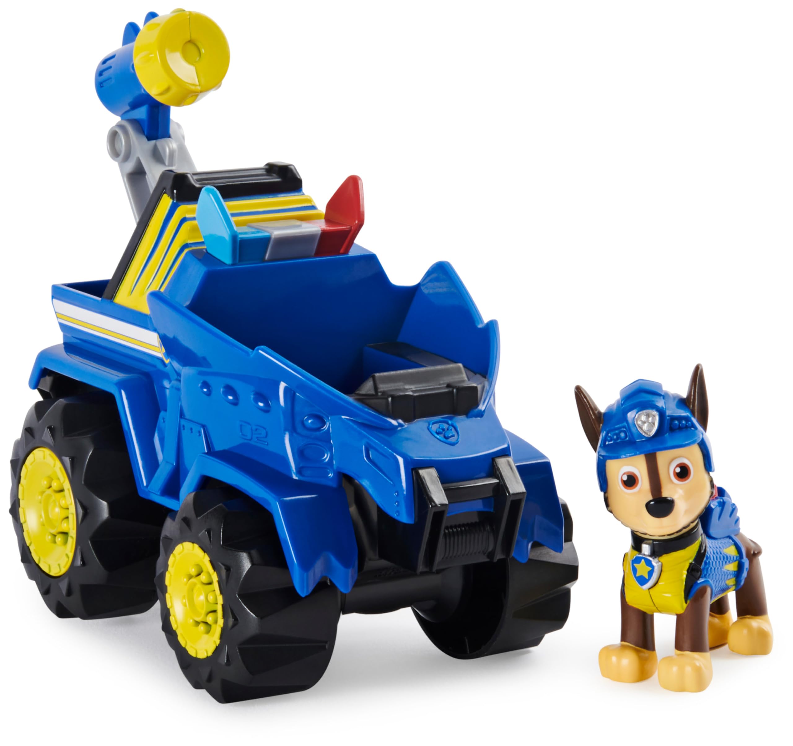 Paw Patrol, Dino Rescue Chase’s Deluxe Rev Up Vehicle with Mystery Dinosaur Figure