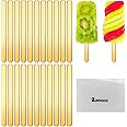 30 Pieces Acrylic Sticks Reusable Cakesicle Sticks Cake Pop Mold Mirror Ice Pop Sticks Ice Cream Cakesicle Mold for Home Cake Candy Gifts Party Craft (4.5 Inches, Gold)