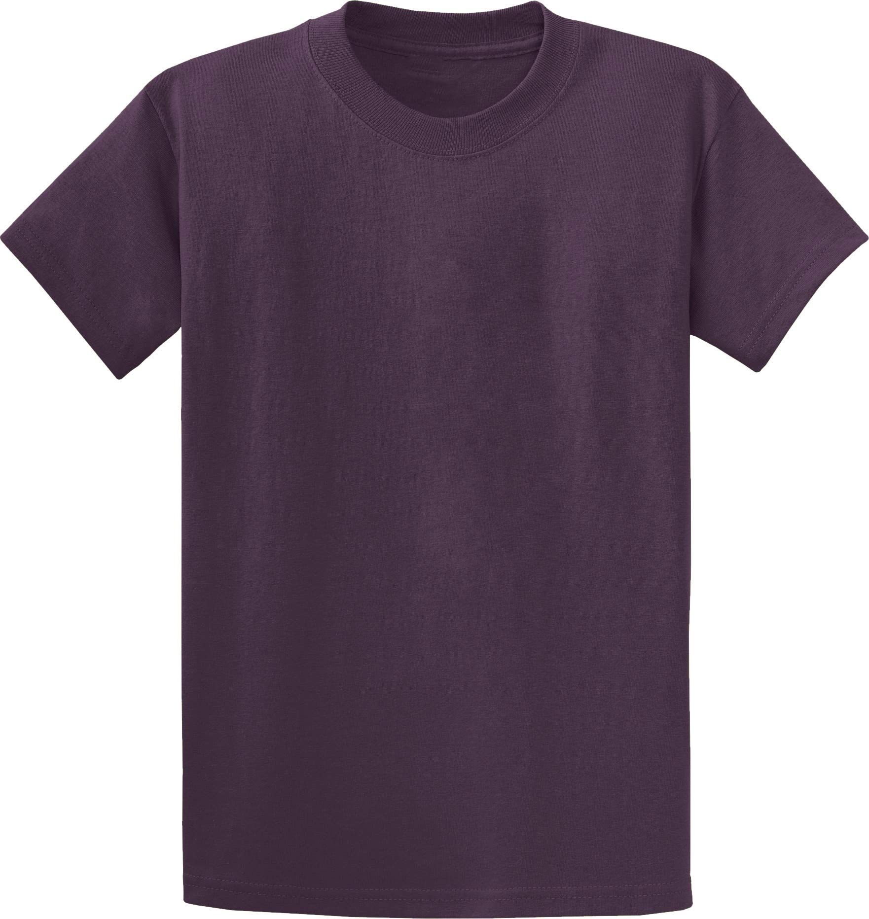 Photo 1 of Clothe Co. Mens Heavyweight Cotton T-Shirt Plain Tee (Available in Big & Tall), Eggplant, L