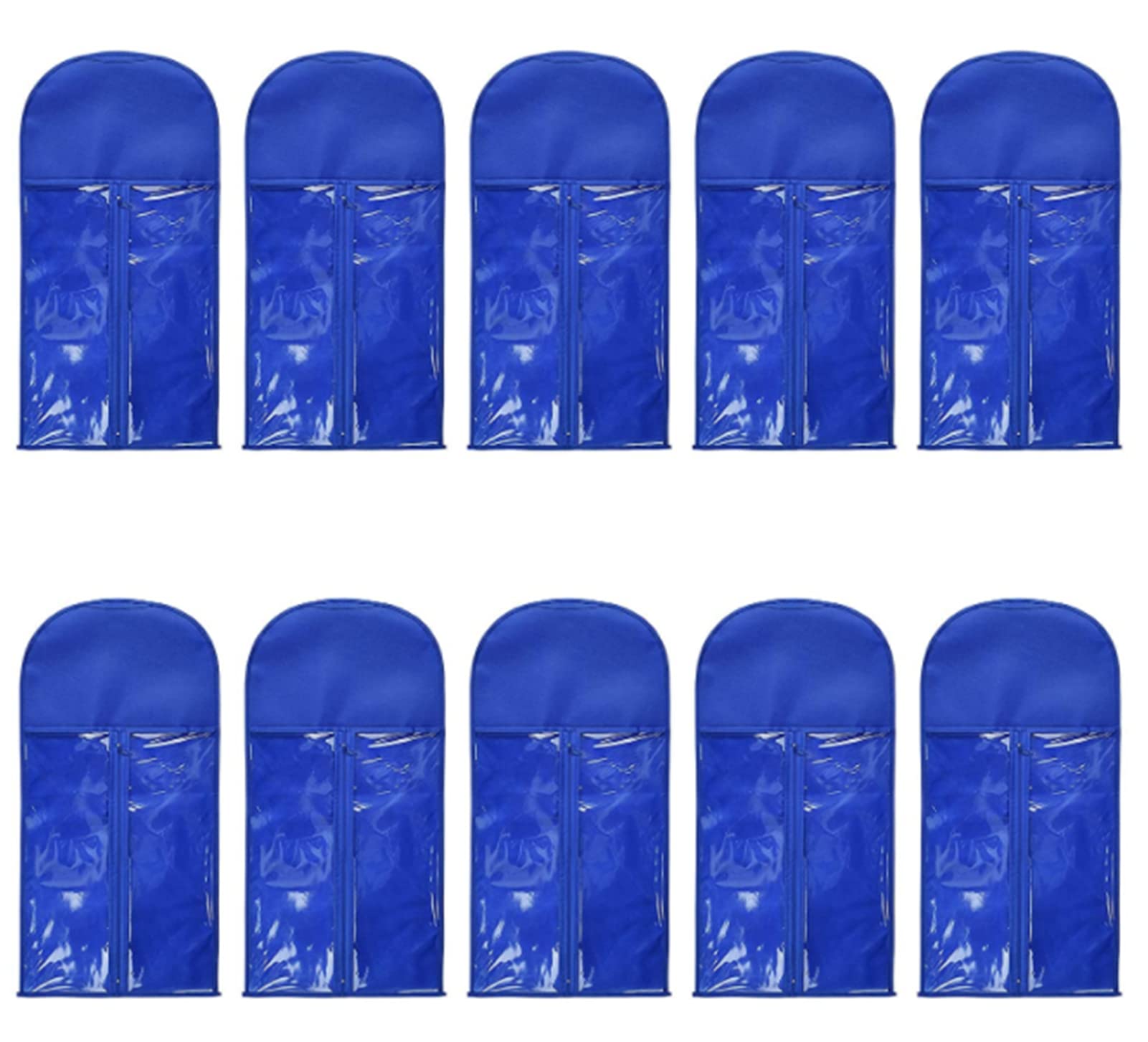 10 Pieces Portable Wig Hair Extension Storage Bag Hairpieces Storage Holder Wigs Carrier Case for Store Style Human Hair (Dark Blue)