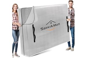 Mattress Bag for Moving and Storage, Extra Thick Mattress Cover with Heavy Duty Handles & Premium Zippers, Waterproof Mattress Storage & Reusable Moving Tote (King Size) Brand: SaveAMatt