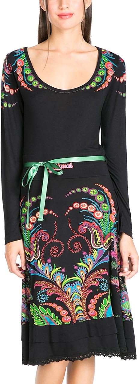 Desigual Damen Kleid Lässig - Langarm Mit Hemdkrag Produktbild-Vorschau 4
