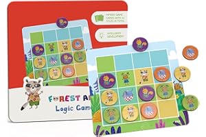 NOOLY Sudoku Puzzle Game Toys, Magnetic Sudoku Logical Thinking Games Educational Toys for Kid PW0416 (Logic Game-Forest Animal)