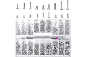 Micro Screw Set 18 Kind Small Multi-Purpose Phillips Head Micro Screws Mini Screw Assortment Kit for Eyeglasses Watches Clock