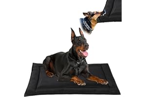 HOMBYS Chew Proof Dog Crate Pad, Indestructible Dog Bed for Aggressive Chewers, Machine Washable Waterproof Crate Mat, Durable Puppy Pads, 22"x35"